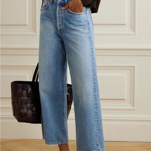 Agolde Light Blue High Rise Wide Leg Ren